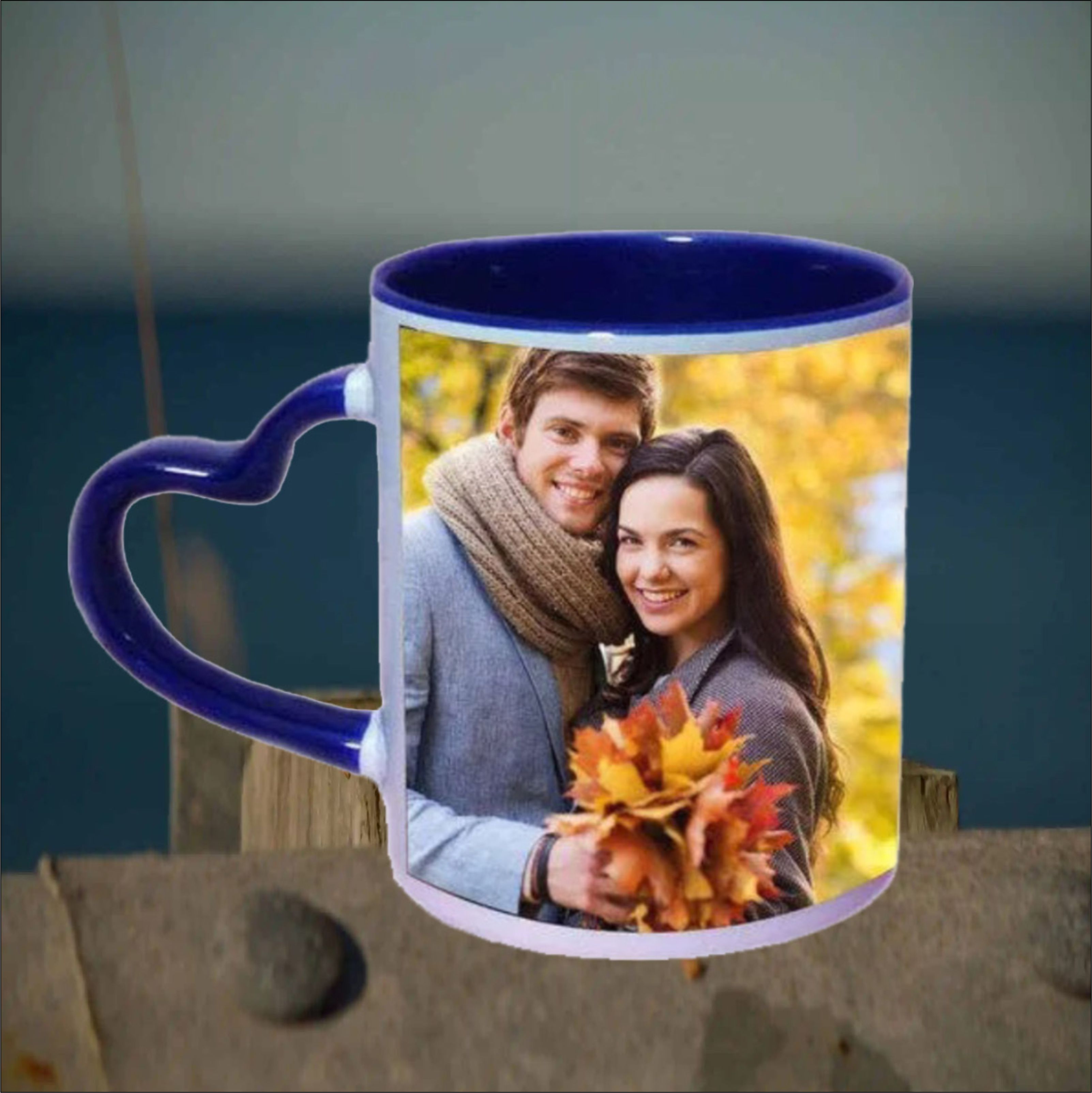 Heart Handle Photo Mug